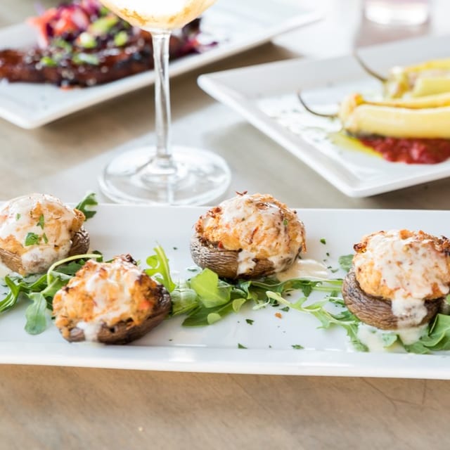 Seafood Stuffed Mushrooms.